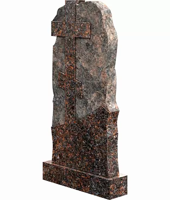 Памятник комбинированный с крестом